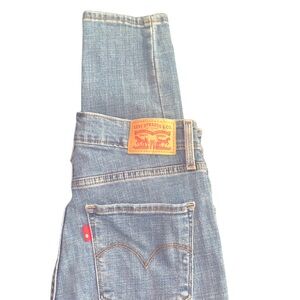 Levi's 727 High Rise Skinny Blue Denim Jeans size 28